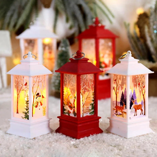 Festive Santa & Snowman Lantern – Light Up Your Home with Christmas Cheer! Perfect Tree Ornament & Holiday Gift for 2024