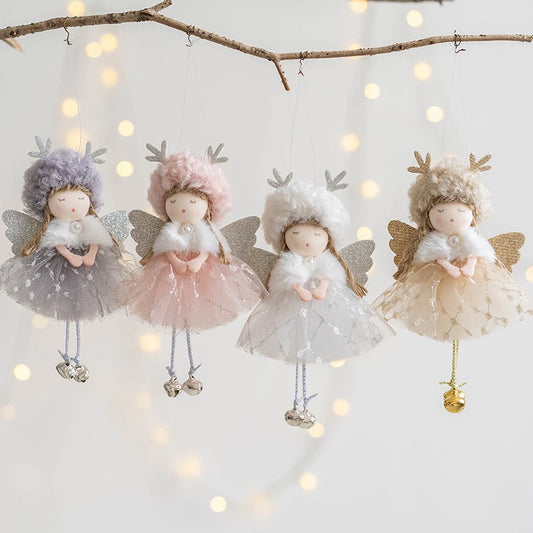 "Christmas Angel Doll Ornaments – Elegant Tree Pendants for 2024 Holiday Decor & New Year Gifts!"